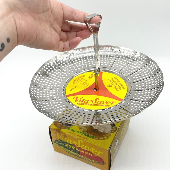 VitaSaver Vintage Kitchen‎ Gadget Stainless Steel Food Steamer Expandable Prop - Picture 12 of 13